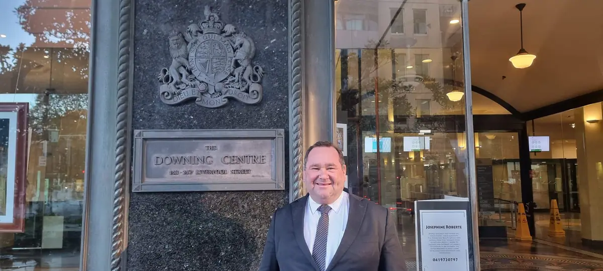 Tony Cullinan outside the Downing Centre court complex in Sydney